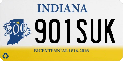 IN license plate 901SUK
