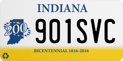 IN license plate 901SVC
