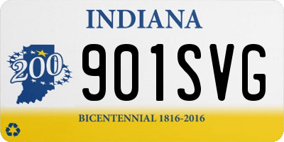 IN license plate 901SVG