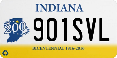 IN license plate 901SVL