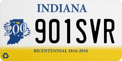 IN license plate 901SVR