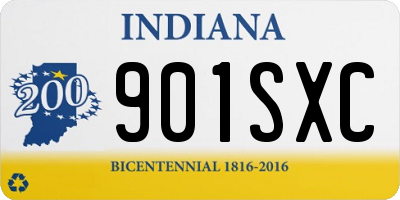 IN license plate 901SXC