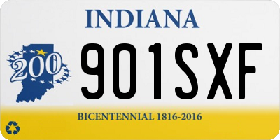 IN license plate 901SXF
