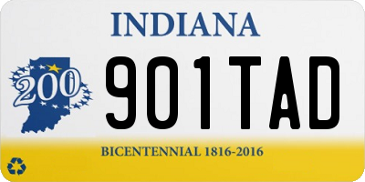 IN license plate 901TAD
