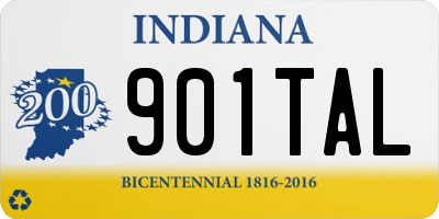 IN license plate 901TAL