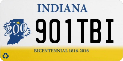 IN license plate 901TBI
