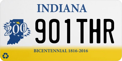 IN license plate 901THR