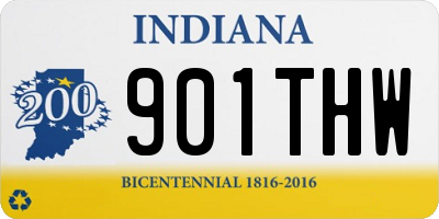 IN license plate 901THW