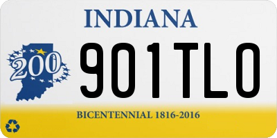 IN license plate 901TLO
