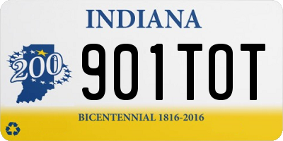 IN license plate 901TOT