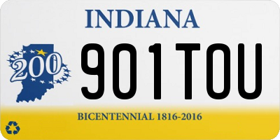 IN license plate 901TOU