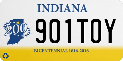 IN license plate 901TOY