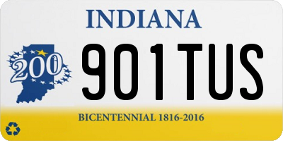 IN license plate 901TUS
