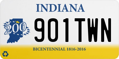 IN license plate 901TWN