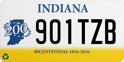 IN license plate 901TZB