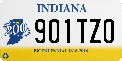IN license plate 901TZO