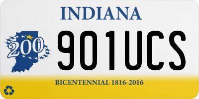 IN license plate 901UCS