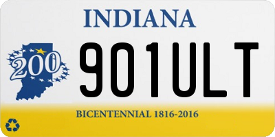 IN license plate 901ULT