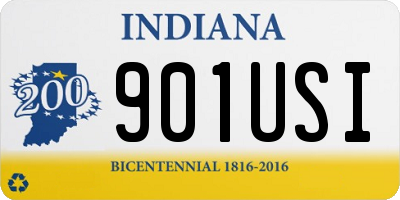 IN license plate 901USI