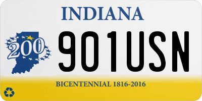 IN license plate 901USN