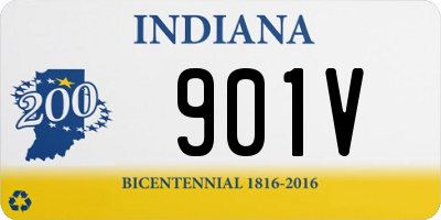 IN license plate 901V