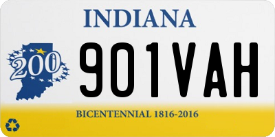 IN license plate 901VAH