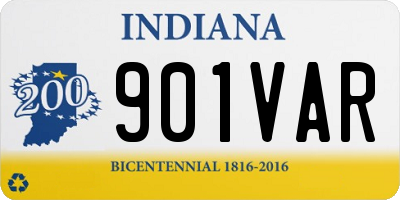 IN license plate 901VAR
