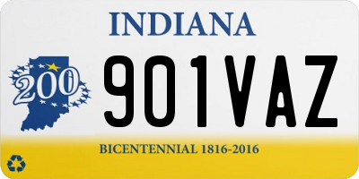IN license plate 901VAZ