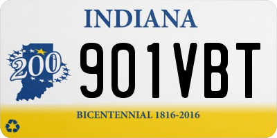 IN license plate 901VBT