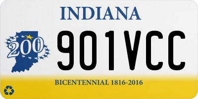 IN license plate 901VCC