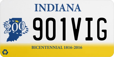 IN license plate 901VIG