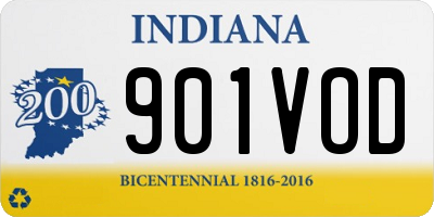 IN license plate 901VOD