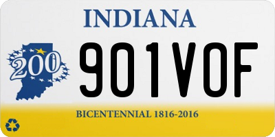 IN license plate 901VOF