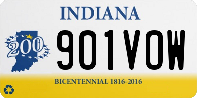 IN license plate 901VOW