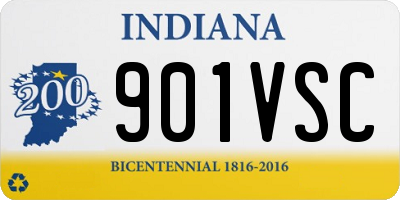 IN license plate 901VSC