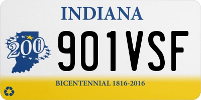 IN license plate 901VSF