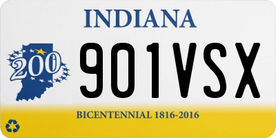 IN license plate 901VSX