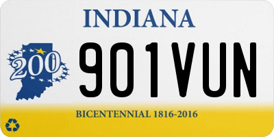 IN license plate 901VUN