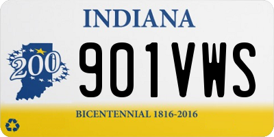 IN license plate 901VWS