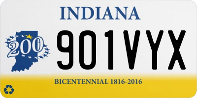 IN license plate 901VYX
