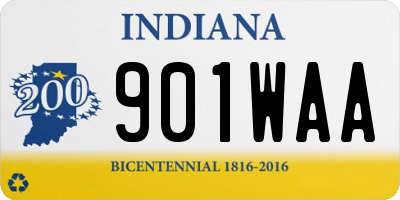 IN license plate 901WAA