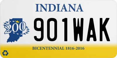 IN license plate 901WAK