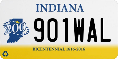 IN license plate 901WAL
