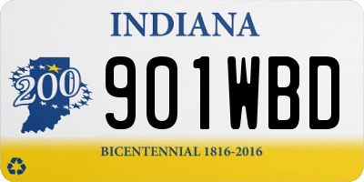 IN license plate 901WBD