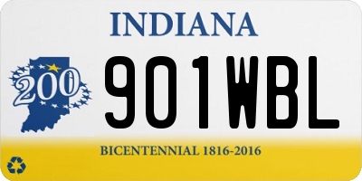 IN license plate 901WBL
