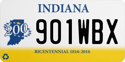 IN license plate 901WBX