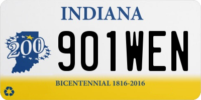 IN license plate 901WEN