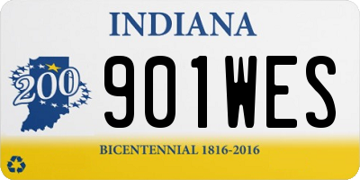 IN license plate 901WES