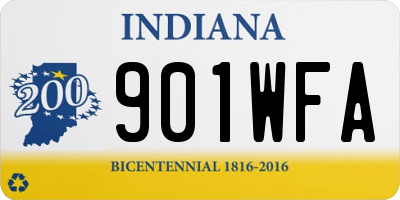 IN license plate 901WFA