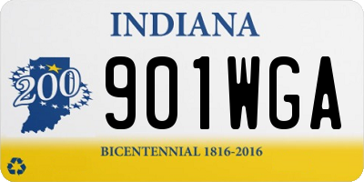 IN license plate 901WGA